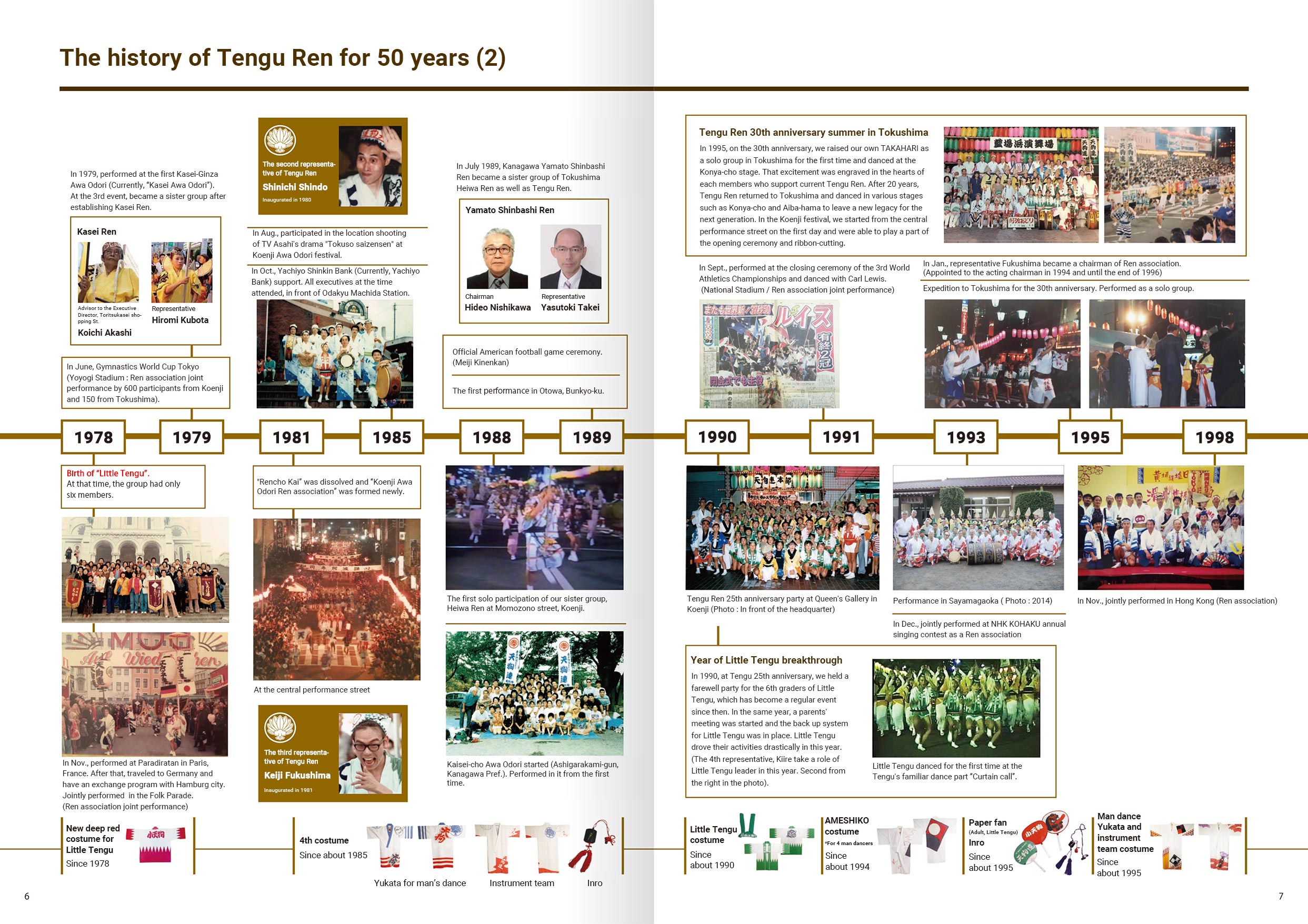 50年の歴史・英語版2ページ目